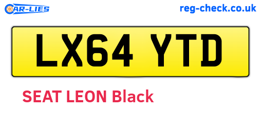 LX64YTD are the vehicle registration plates.