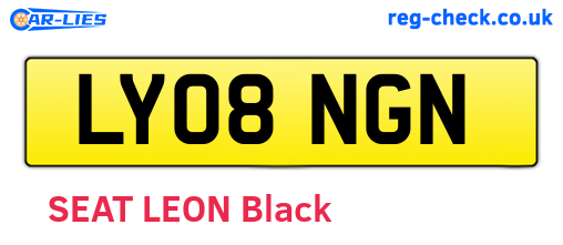 LY08NGN are the vehicle registration plates.