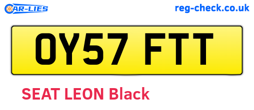 OY57FTT are the vehicle registration plates.