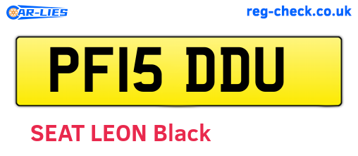 PF15DDU are the vehicle registration plates.