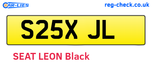 S25XJL are the vehicle registration plates.