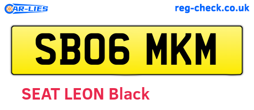 SB06MKM are the vehicle registration plates.