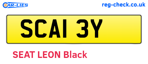 SCA13Y are the vehicle registration plates.