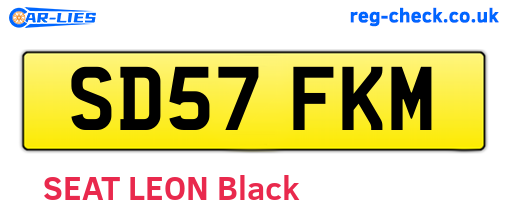 SD57FKM are the vehicle registration plates.