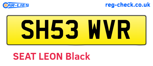 SH53WVR are the vehicle registration plates.