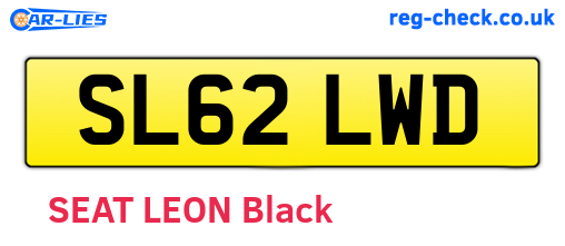 SL62LWD are the vehicle registration plates.