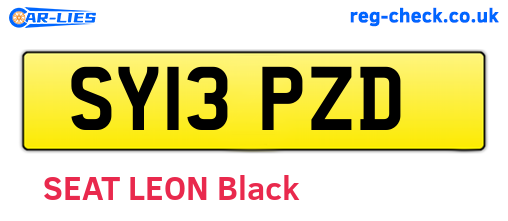 SY13PZD are the vehicle registration plates.