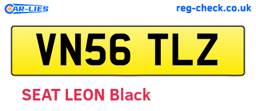 VN56TLZ are the vehicle registration plates.