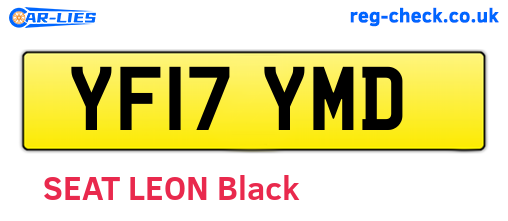 YF17YMD are the vehicle registration plates.