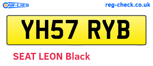 YH57RYB are the vehicle registration plates.