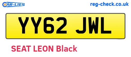 YY62JWL are the vehicle registration plates.