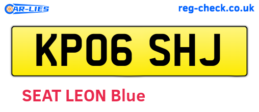KP06SHJ are the vehicle registration plates.