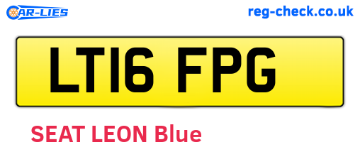 LT16FPG are the vehicle registration plates.