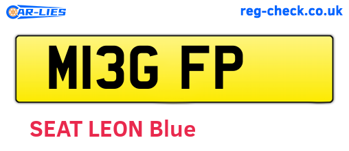 M13GFP are the vehicle registration plates.