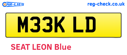 M33KLD are the vehicle registration plates.
