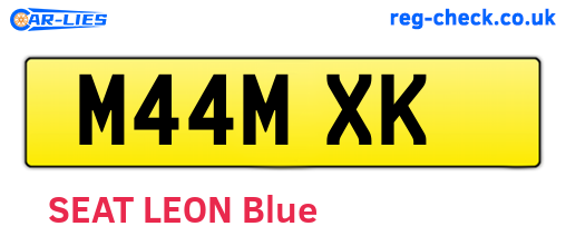 M44MXK are the vehicle registration plates.