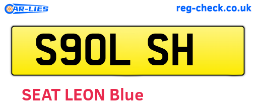 S90LSH are the vehicle registration plates.