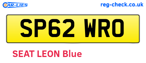 SP62WRO are the vehicle registration plates.