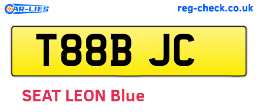 T88BJC are the vehicle registration plates.