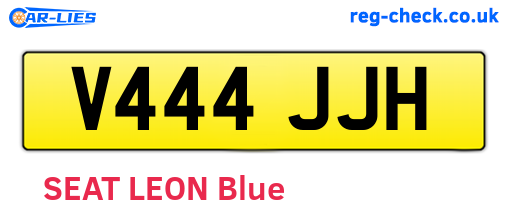 V444JJH are the vehicle registration plates.