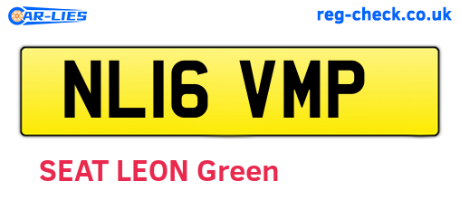 NL16VMP are the vehicle registration plates.
