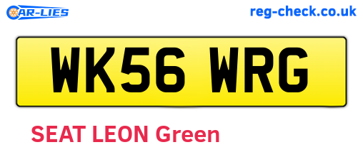 WK56WRG are the vehicle registration plates.