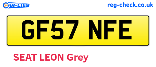 GF57NFE are the vehicle registration plates.