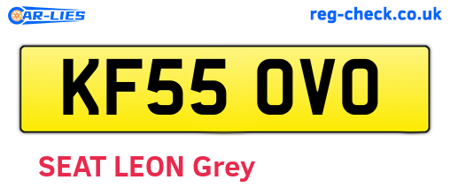 KF55OVO are the vehicle registration plates.
