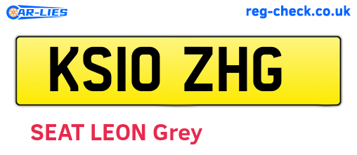 KS10ZHG are the vehicle registration plates.