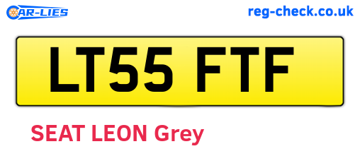 LT55FTF are the vehicle registration plates.