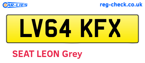 LV64KFX are the vehicle registration plates.