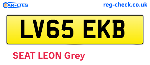 LV65EKB are the vehicle registration plates.