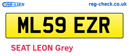 ML59EZR are the vehicle registration plates.