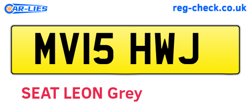 MV15HWJ are the vehicle registration plates.