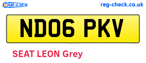 ND06PKV are the vehicle registration plates.