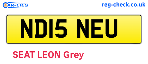 ND15NEU are the vehicle registration plates.