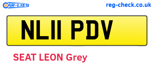 NL11PDV are the vehicle registration plates.