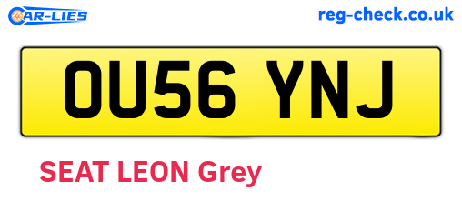 OU56YNJ are the vehicle registration plates.