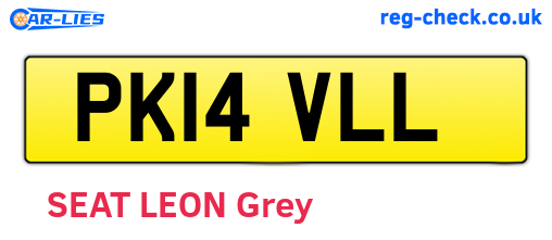 PK14VLL are the vehicle registration plates.