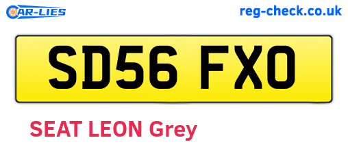 SD56FXO are the vehicle registration plates.