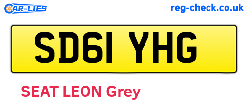 SD61YHG are the vehicle registration plates.