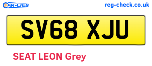 SV68XJU are the vehicle registration plates.