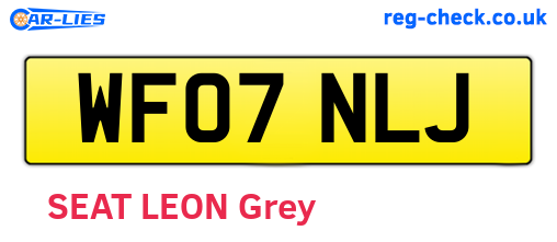 WF07NLJ are the vehicle registration plates.