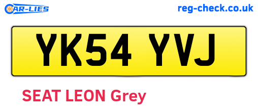 YK54YVJ are the vehicle registration plates.