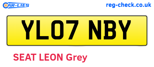YL07NBY are the vehicle registration plates.