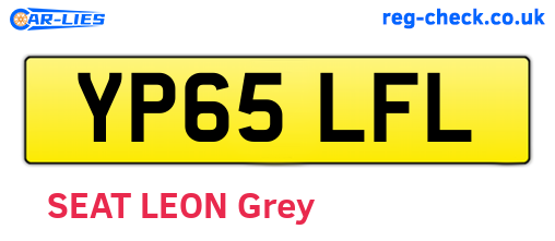 YP65LFL are the vehicle registration plates.