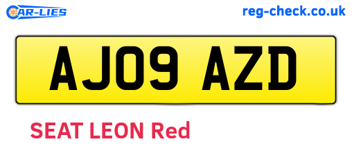 AJ09AZD are the vehicle registration plates.