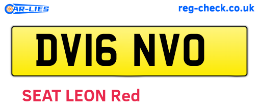 DV16NVO are the vehicle registration plates.