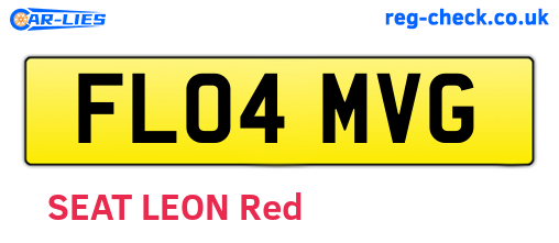 FL04MVG are the vehicle registration plates.
