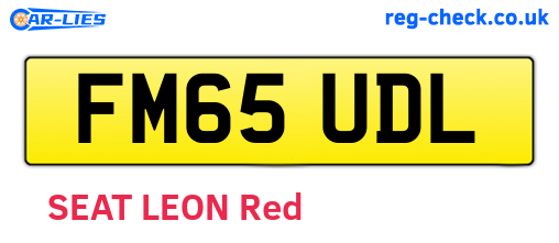 FM65UDL are the vehicle registration plates.